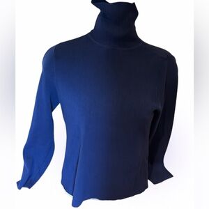 Chicos blue turtle neck sweater Sz 1